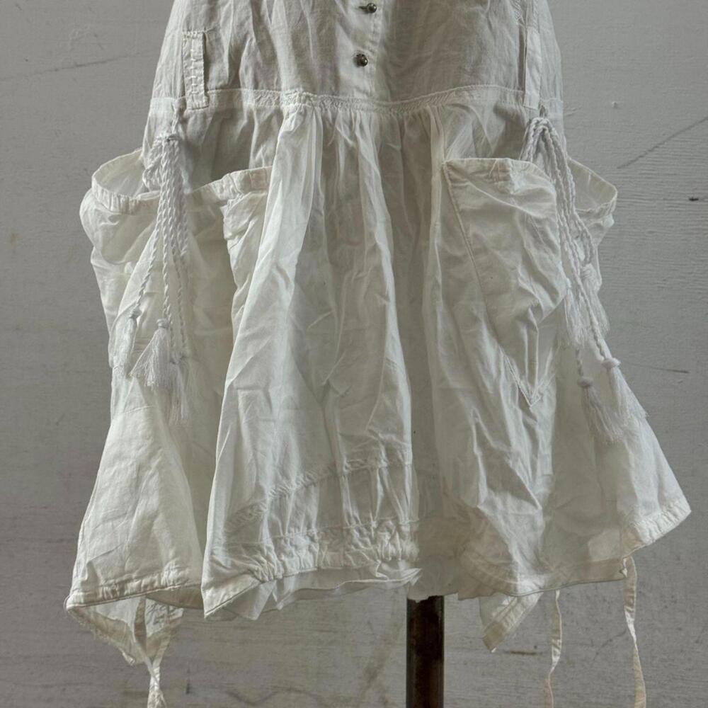 Vintage La Mode Est à Vous White Cotton Parachute Dress - Picture 2 of 8